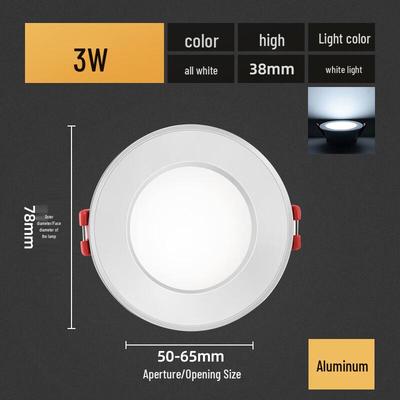 OEING 3W Inbouw Aluminium LED Downlighter