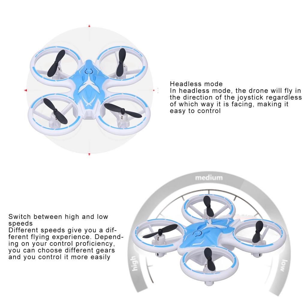 Mini RC Plane for Kids Beginners 2.4G 6 Axes with LED Light Remote Control Airplane