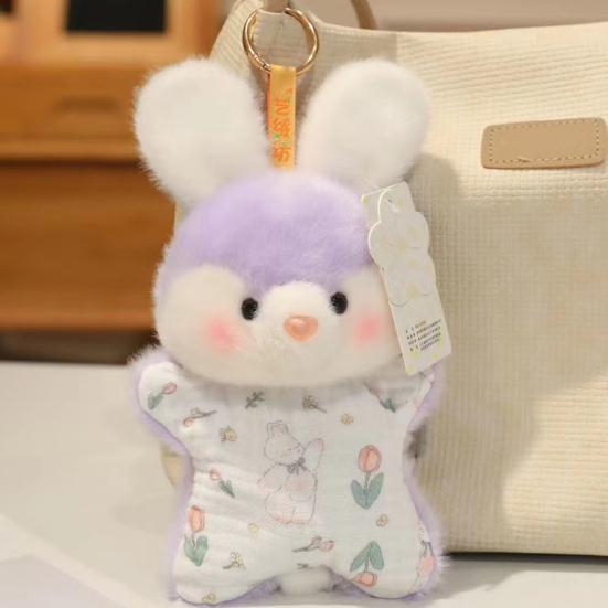 Doll Pendant Cartoon Elephant Monkey Fox Frog Design Plush Keychain Bags Backpacks Keys Decorative Bag Accessory