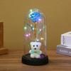 Qixi Festival Valentine's Day ornament gift acrylic cover immortal flower rose night light simulation flower ornament