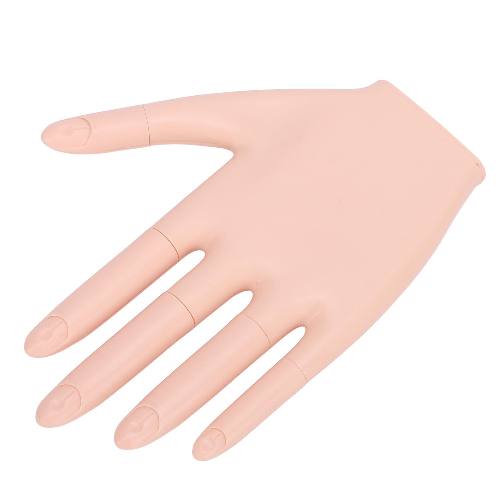 

Тренировочная рука для акриловых ногтей, съемные суставы, встроенный слот для ногтей, утолщенное ногтевое ложе, нейл-арт