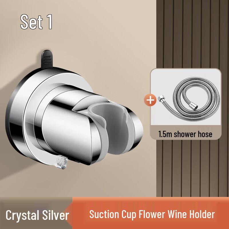 LANGZHIWEN Upgraded No-Drill Suction Cup Shower Head Holder