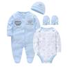 Herbst Langarm Baumwoll-Body für Babys & Kleinkinder (0-1 Jahr) mit Druckknöpfen im Schritt