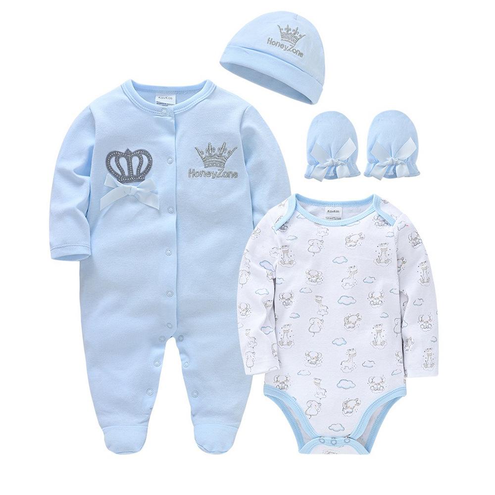 Herbst Langarm Baumwoll-Body für Babys & Kleinkinder (0-1 Jahr) mit Druckknöpfen im Schritt