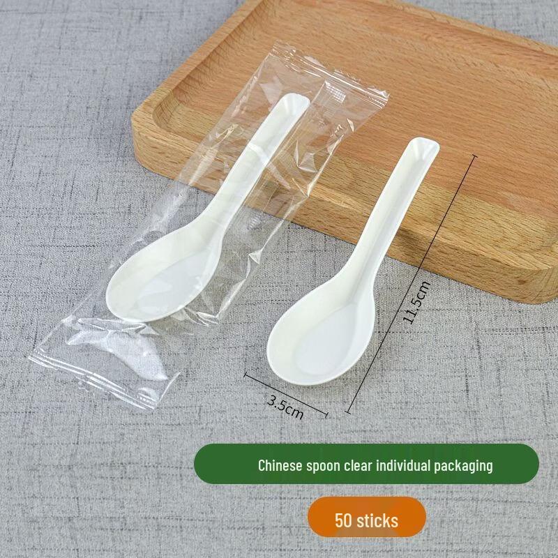 CHULV Starch-Based Disposable Soup Spoons