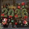 Christmas Decorations 2026 Green Pine Needle Bell Window Decal Indoor Outdoor Glass Doors Windows Electrostatic Stickers