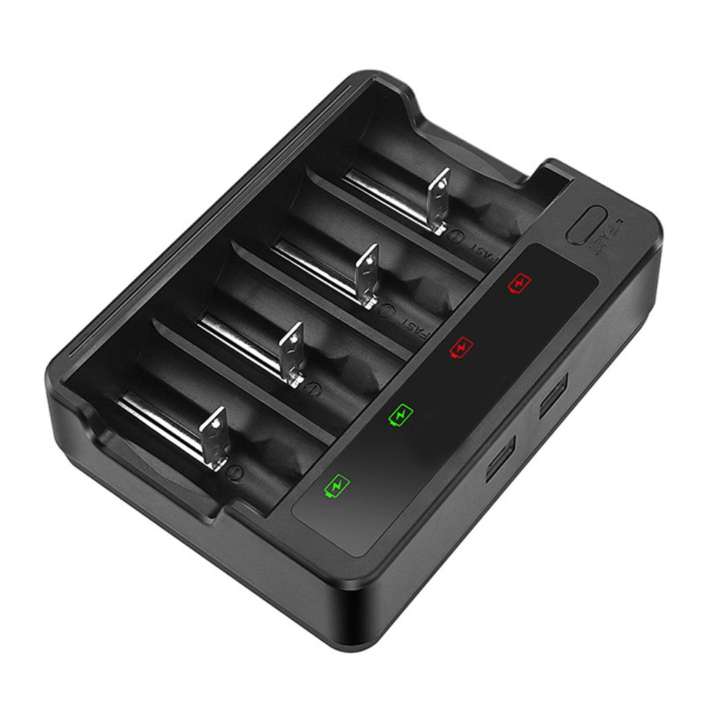4Slots AA 3A C D Battery Charger USB Fast Charging for Ni Rechargeable Batteries Enhances Safety Features