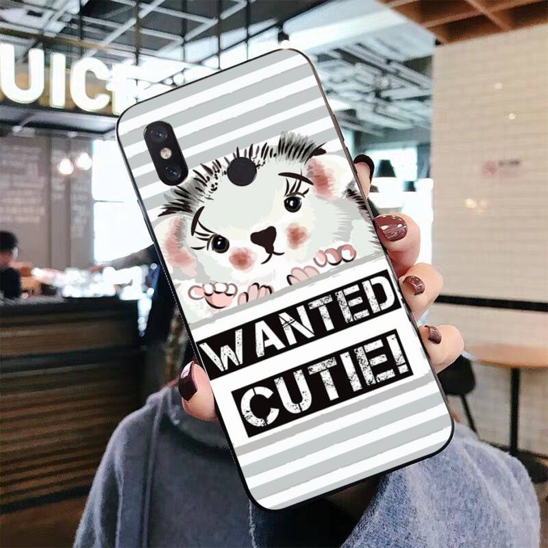 YNDFCNB Kawaii Jeż Etui na Telefon dla Xiaomi mi 8 9 10 lite pro 9SE 5 6 X max 2 3 mix2s F1