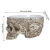 Halloween Skull Flower Pot Gothic Skeleton Planter Container Organizer Suitable for Home Garden Decor