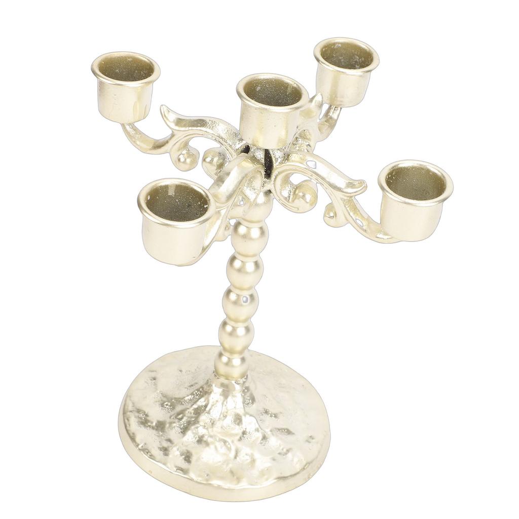 Taper Candle Holder European Style 5 Head Design Decorative Candlestick Holder Home Decoration for Centerpiece Table