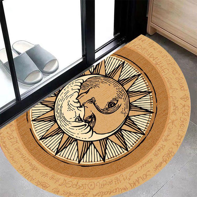 Semi Circular Floor Mat Entrance Door Mat Nordic Minimalist Entrance Carpet Bathroom Anti Slip Mat