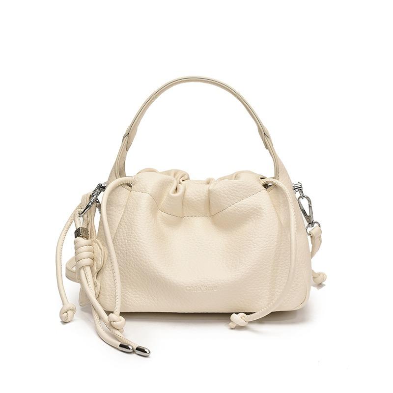 New Niche Design Simple and High-end Hand Pleated Bag Casual Commuting Versatile Lycheed Crossbody Bag