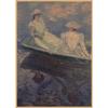 Monet Oil Painting Retro Kraft Paper Poster for Restaurant, Bar, Cafe Wall Decor