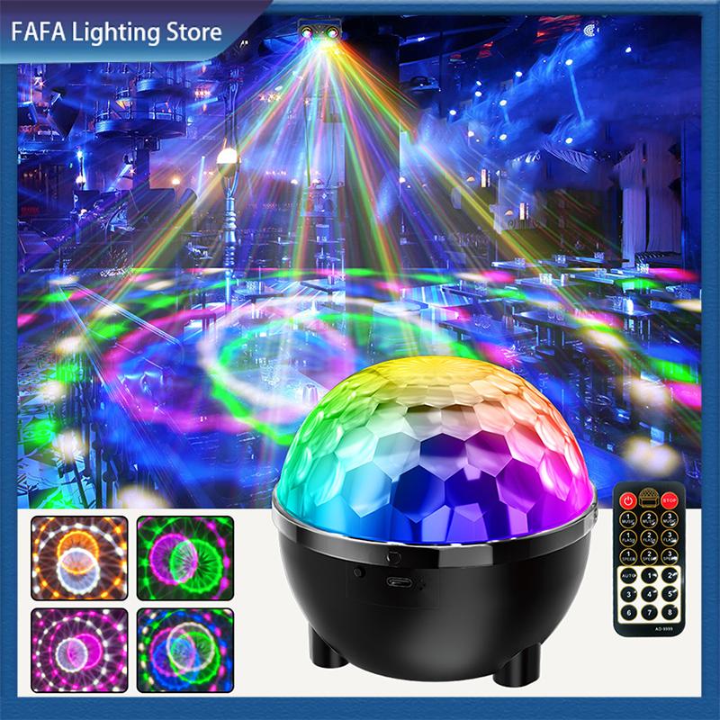 3/6 Colors LED Stage Disco Light for Christmas Party Home KTV Wedding Show DJ Ball Party Lights USB Strobe Lighting