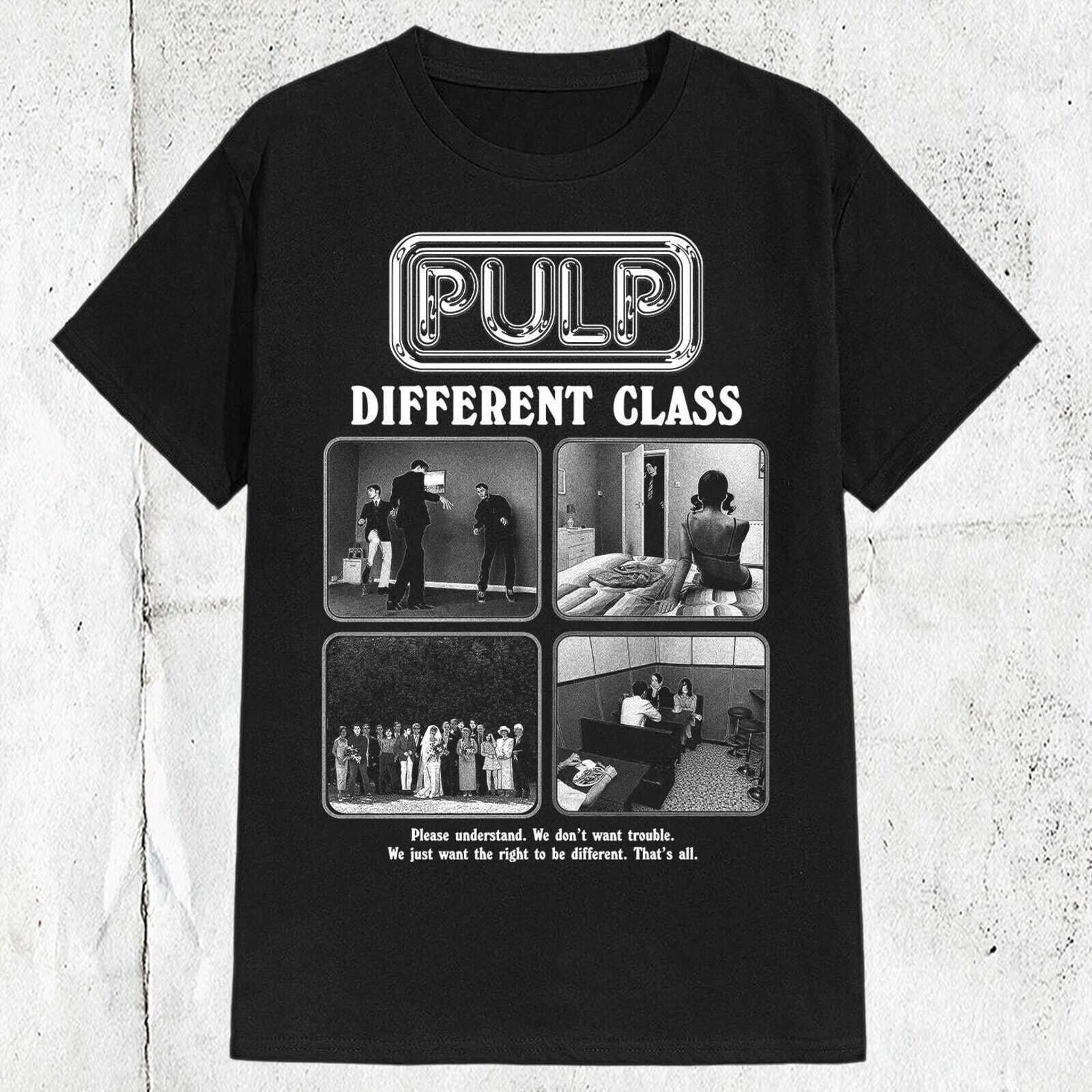 

Pulp Band Britpop Different Class Унисекс Футболка Мужские Женские Футболки Топ S-4XL XL