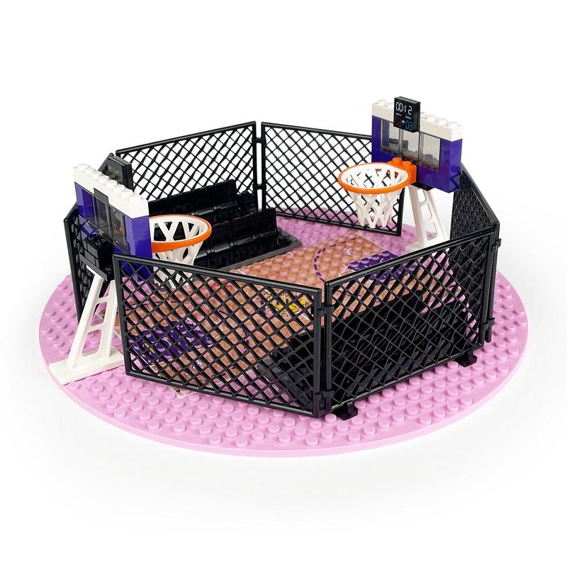 

City Park Basketball Court Baseplates Basketball Standst MOC Mini Action Figures compatible Building Block Education Boy Toy розовый