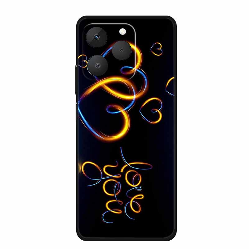 For Realme 15T Phone Case 15 T Fashion Picture Black Silicone TPU Soft Back Cover Case For Realme 15T 5G 2025 Case Realme15T Bag