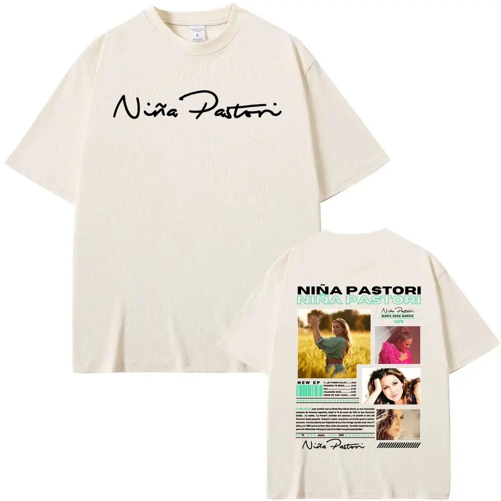 Niña Pastori Singer Album Graphic TShirt  Unisex Casual Crewneck HighQuality Trendy Vintage Tee Top Women And Men Tshirts