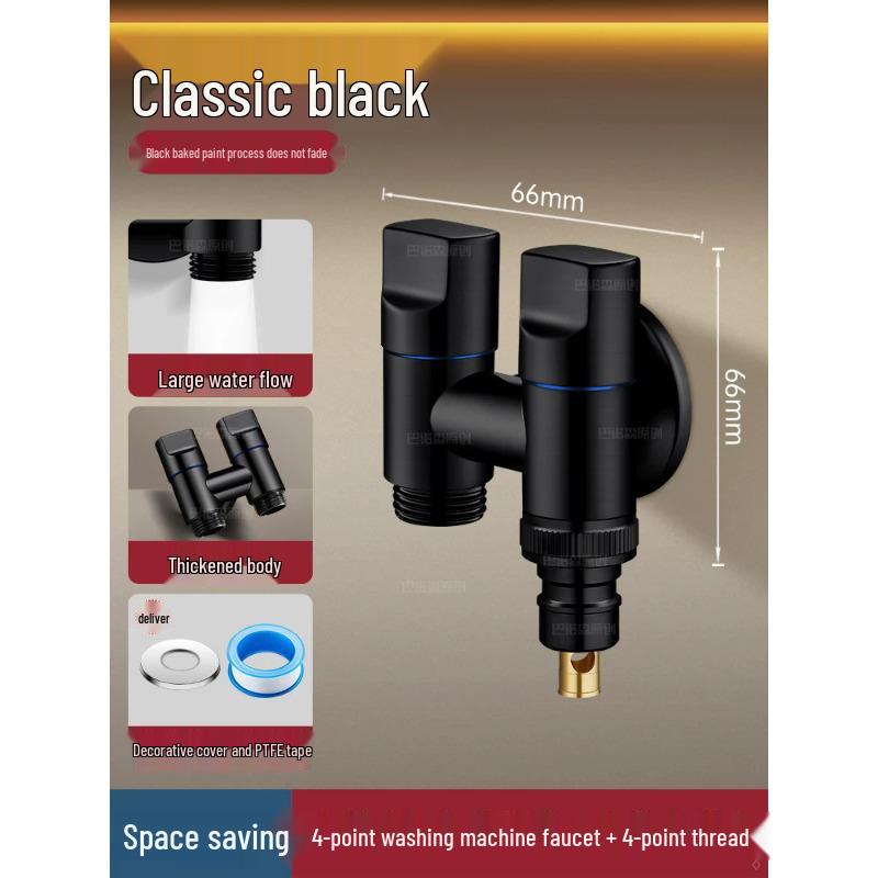 Dual Outlet Automatic Shut-off Washing Machine Faucet Valve