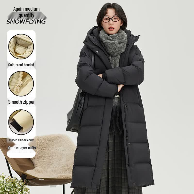 XueZhongFei Women s Hooded Long Winter Down Jacket XXL
