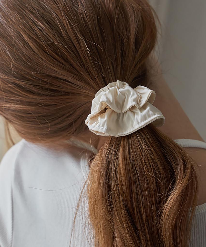 S'Secondo Aurelia Shirred Hair Scrunchie_2 Colors