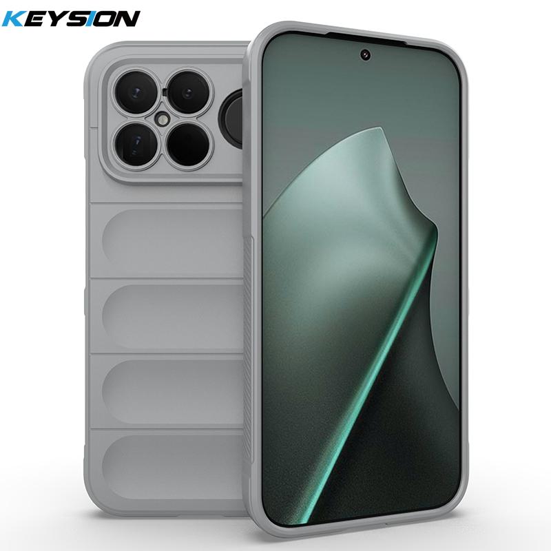 KEYSION Shockproof Matte Phone Case for Xiaomi POCO F8 Ultra F8 Pro Anti-skid Soft Silicone Phone Back Cover for POCO F8 Pro