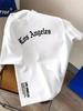 Men's Summer 100% Cotton Fashion Los Angeles Letter Printed Loose Large Casual Comfortable Round Neck Short Sleeve T-shirt Top