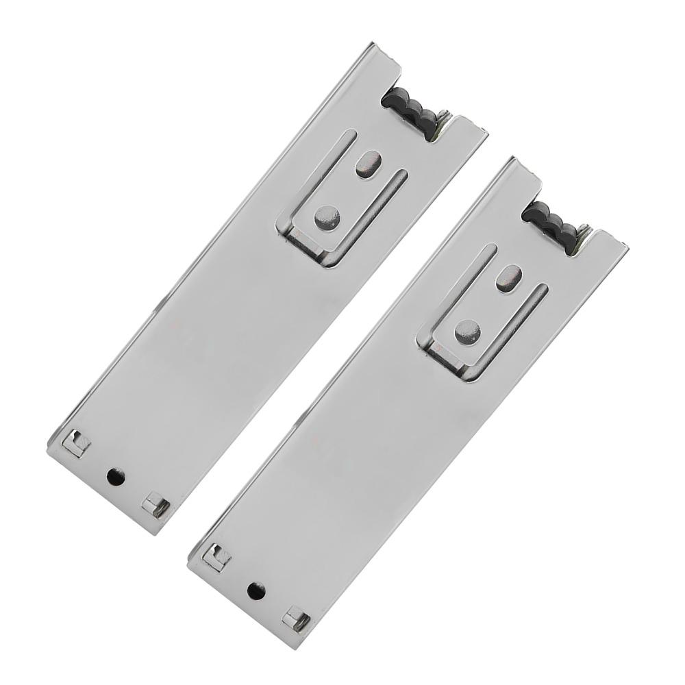 2pcs Silver Drawer Slides Side Mount Telescoping Sliding Rails Mini Heavy Duty Slides  Cabinets
