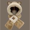 Cartoon Hat Cat Ears Hat Plush Hat Hooded Scarf Kawaii Ear Protection Hat  Streetwear