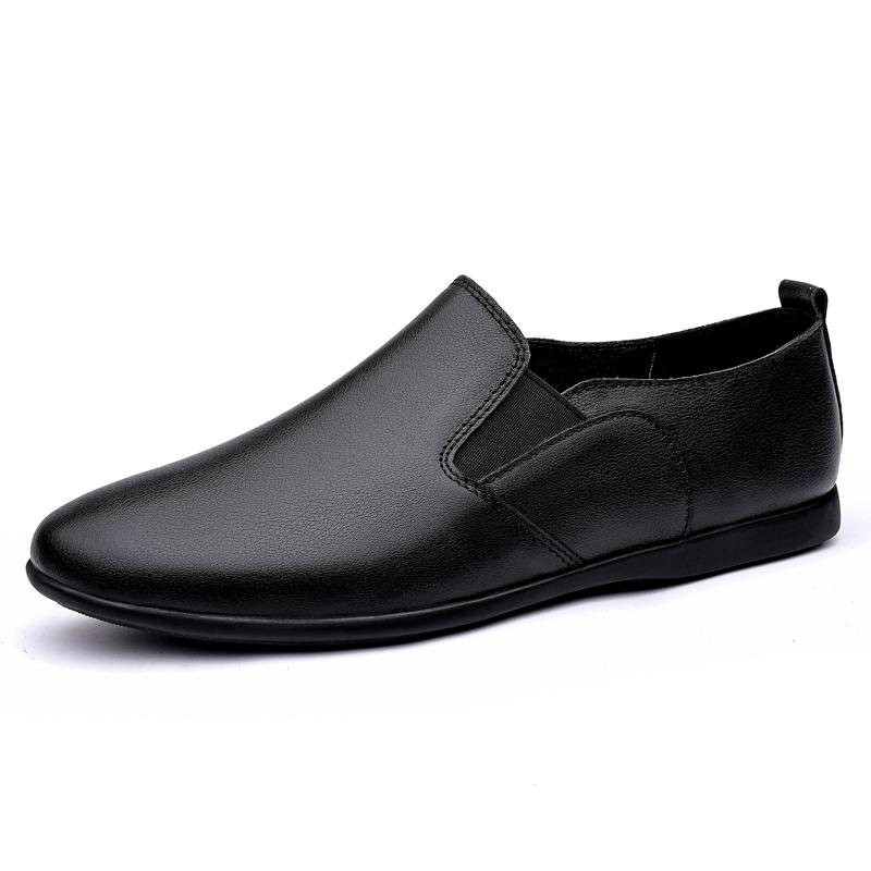 Fashion High Quality New Men's Leather Casual Shoes Versatile Outdoor Commuting Loafers Anti Slip Men's Interview Business Shoes