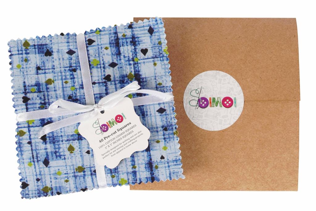 Soimoi Geometric Print  Precut 5-inch Cotton  Fabric  Quilting  Squares  Charm Pack DIY Patchwork Sewing