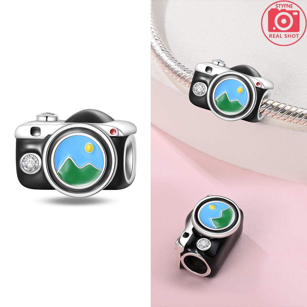 

Suitcase Travel Copper Green Beer Bottle Sunflower Map Earth Beads Charm For Original Bracelet Woman Girl Jewelry