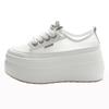 Mesh Shoes Women's Shoes 2025 New Summer Hollow Breathable Mesh Thin Thick Sole Height 8 Cm Rhinestone Fashion