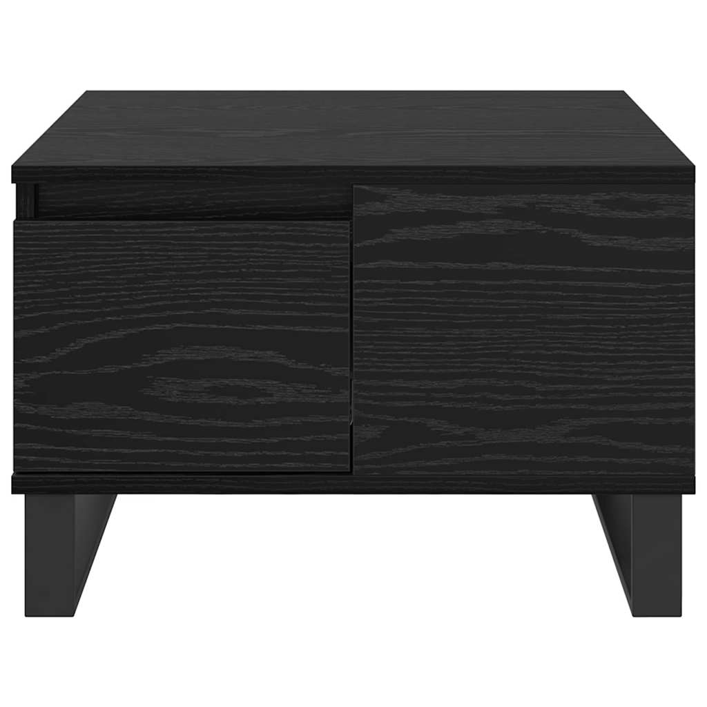 Coffee Table Black Oak Look 55 X 55 X 36.5 Cm Engineered Wood