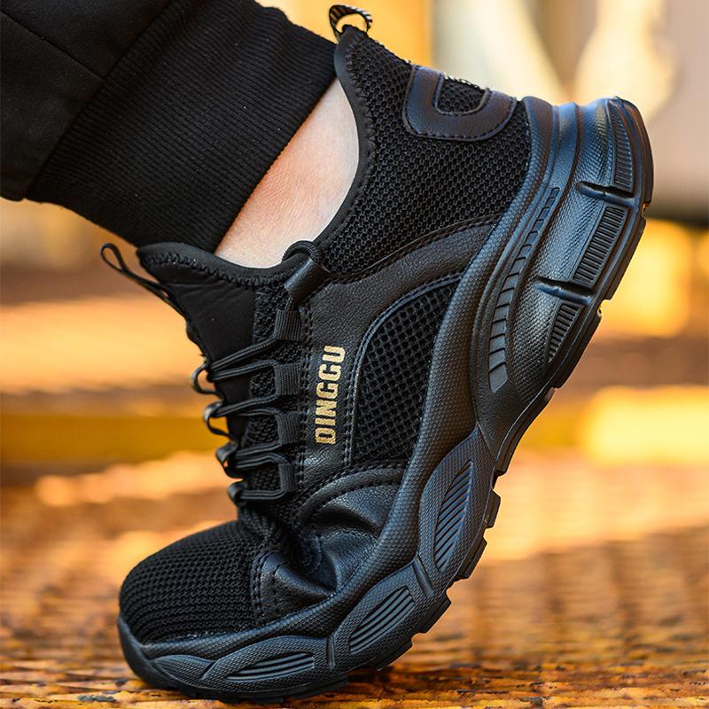 Lightweight Work Sneakers Safety Shoes Men Anti-Smash Anti Puncture Indestructible Shoes Work Boots Protection Shoes Non-Slip