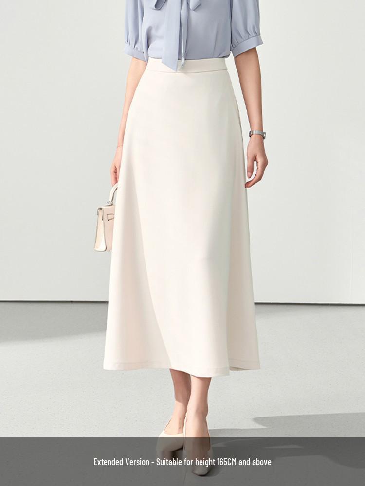 

Miss Bird Women s White A-line Formal Long Skirt for Interviews and Professional Wear 2XL for 130-140 jin