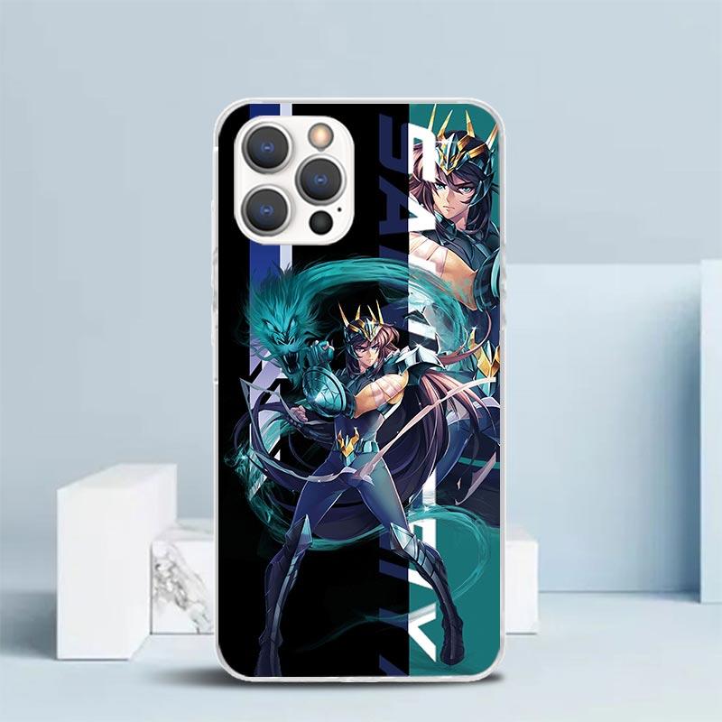 Saint Seiya Anime Soft Cover for iPhone 16 17 Air 15 14 Pro Max 16E Phone Case 13 Mini 12 11 7 SE 8 Print Pattern Fit Cases 16 1