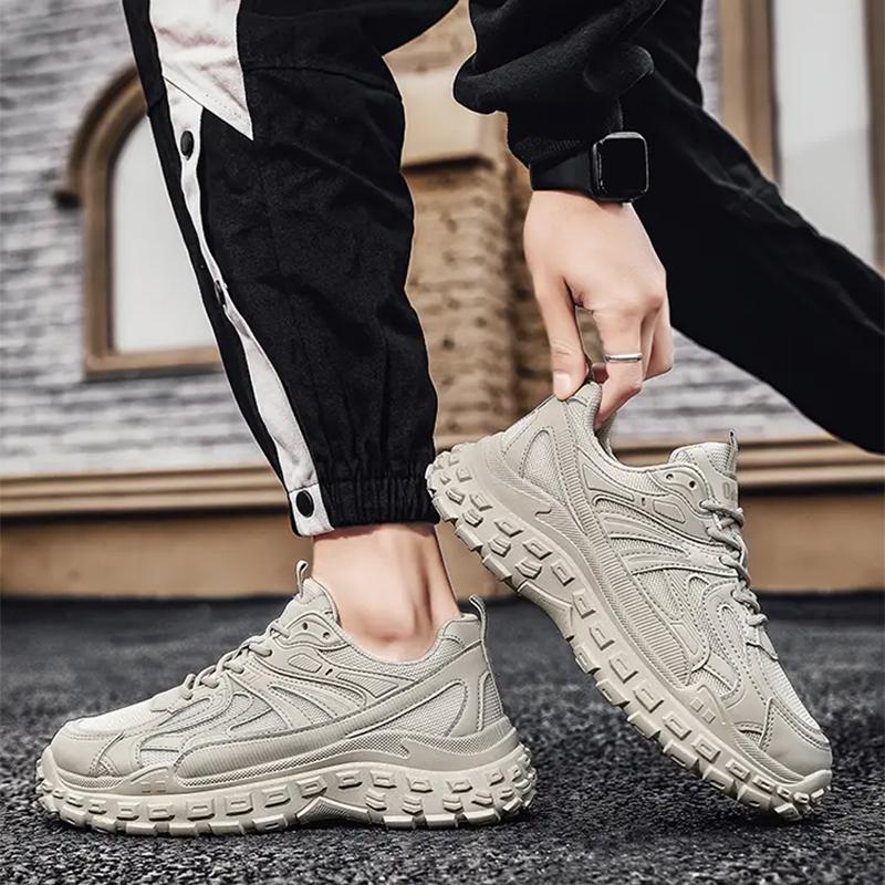 Men's Casual Shoes Sneakers Casual Sport Fashion Breathable Walking Mesh Thick-Soled Shoes Gym Zapatillas Hombre Black Size 45