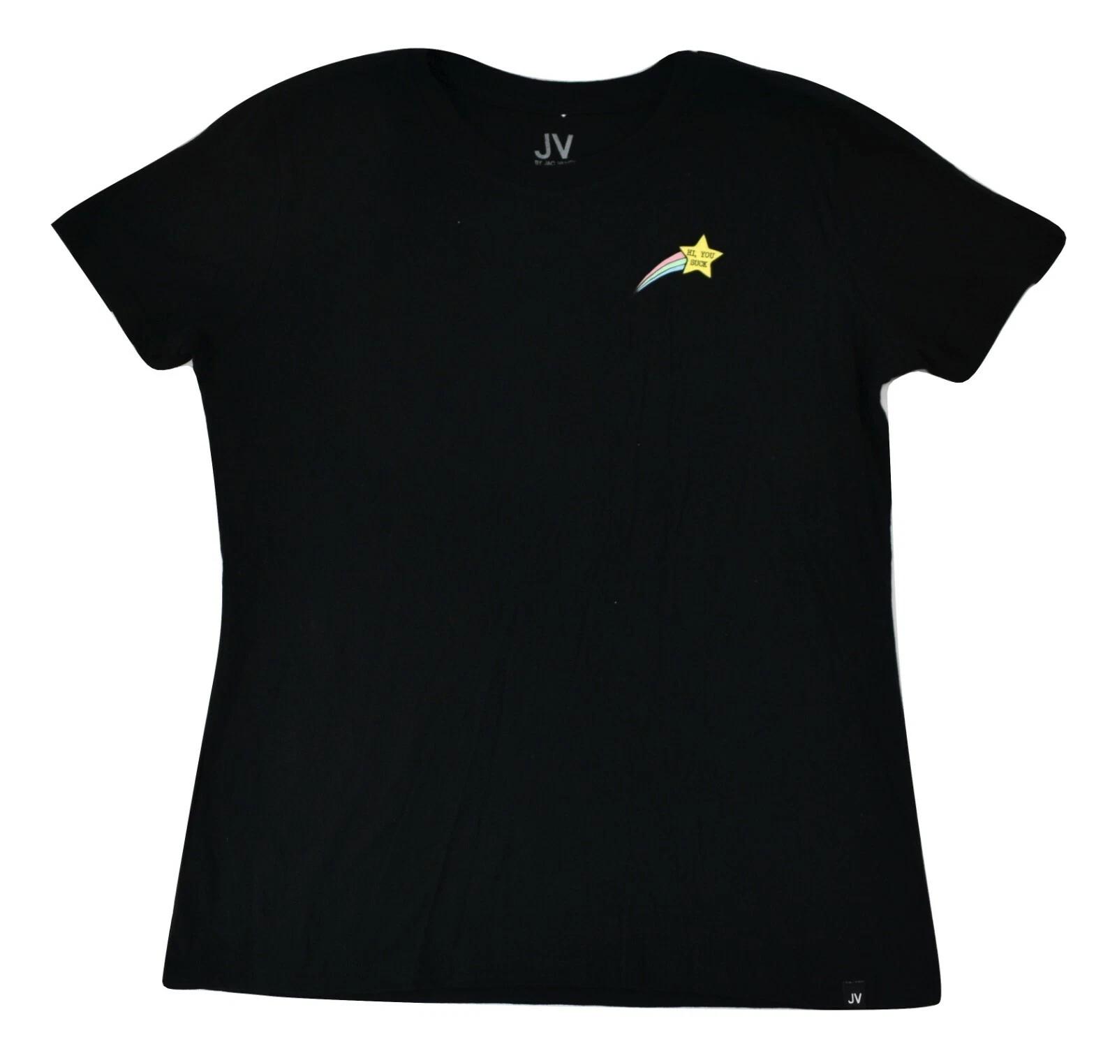 JV By Jac Vanek Womens Hi You Suck Loose Fit Funny Black Shirt New L 4XL