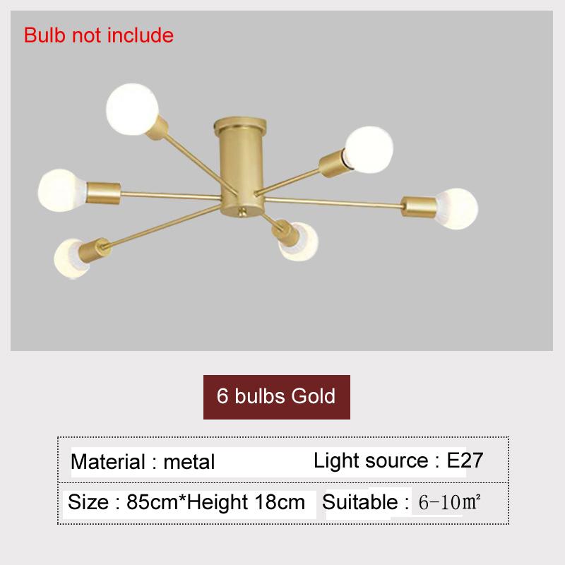 Decoration Home Chandelier Living Room Dining Table Light Vintage Ceiling Light Hanging Ceiling Lamps for Bedroom Flush Mount