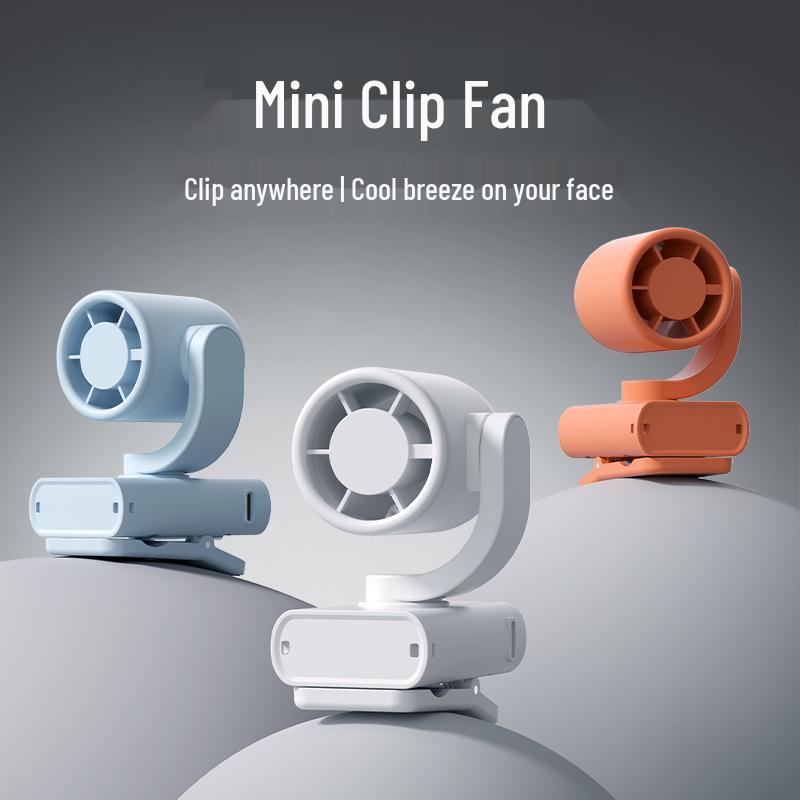 High-Speed Portable Mini Fan: 180° Adjustable Handheld Turbine with Umbrella Clip