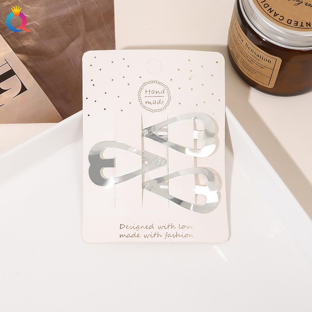 3/4pcs  Frosted Simple Hair Clips for Girls Star Oval Triangle Square Hair Clips Kids Snap Hair Clips Pentagram BB Clip