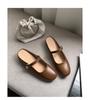 Inner Heightening Bag Head Half Slippers Women's Summer Outer Wear 2025 New French High-end Lazy One-pedal Silver Single Shoes