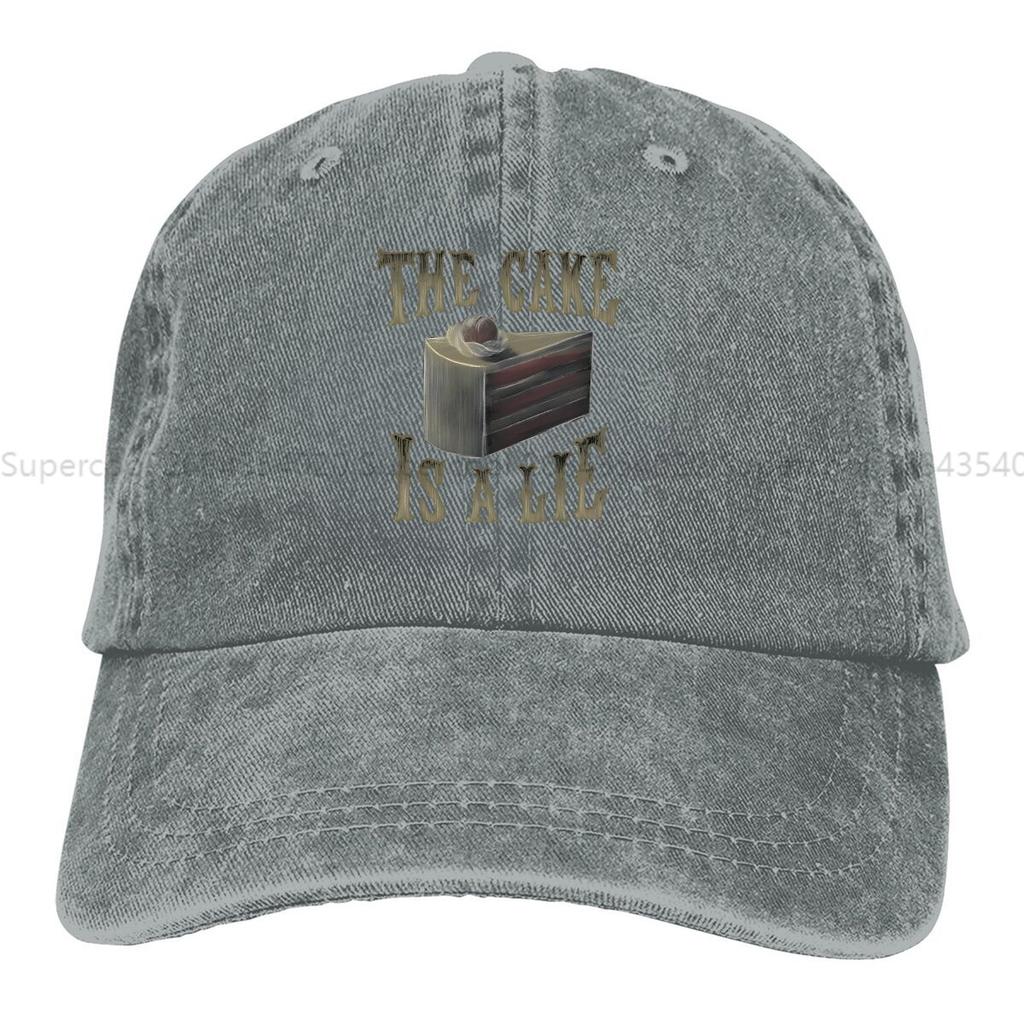 The Cake Is A Lie Baseball Cap Unisex Hats Wounisex Visor Protection Snapback Portal Game Caps