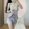 Pyjama en soie glacée pour femmes, été, filles, désir pur, short à bretelles, ensemble loungewear, pyjama femme rose et sexy, loungewear