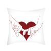 New Valentine's Day Pillow Linen Short Plush Car Pillow Red Love Pillow Cover Bed Cushion