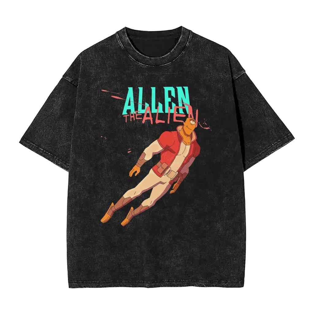 New 2025 Pure Cotton Tv Series Anime Invincible Mark Grayson Tshirt For Men Round Neck Pure Cotton Washed Clothing Neutral