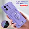 Sliding Camera Protection Case for Redmi Note 13 Pro 5G 4G 12 11 Pro Plus 13 C 12 C Vehicle Magnetic Bracket Card Wallet Shell