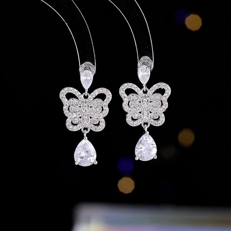 

Summer New Design Butterfly Earrings Accessories Fashionable And Elegant Tassel Earrings Holiday Gift