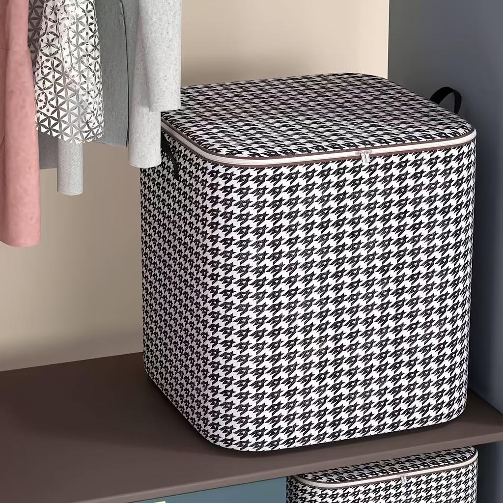 A Set Of 3pcs Extra-Large Thickened Pleated Storage Bags, With A Capacity Of 50.19 Gallons/190 Liters, Foldable And Dustproof, Suitable For Storing